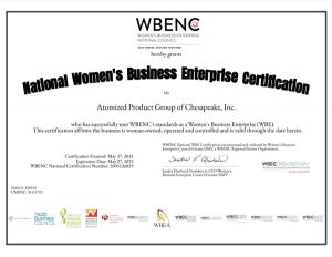 WBENC Virginia certificate