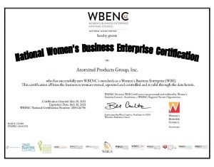 WBENC Texas certificate